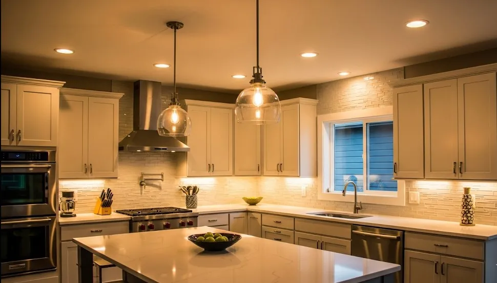 Kitchen Lighting Installation by Hot Shot Electric llc in Tulsa Metropolitan Area