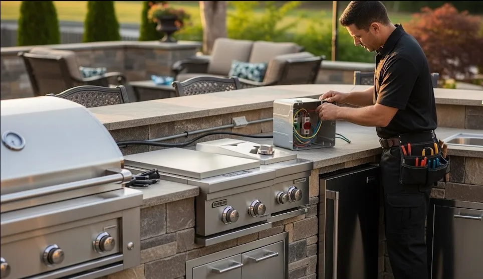 Outdoor Kitchen Wiring Installation by Hot Shot Electric llc in Meadows